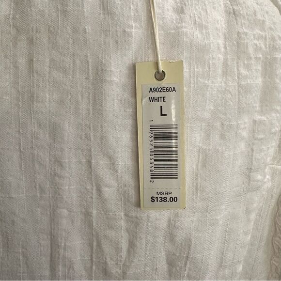 Max Studio Cotton White Dress Size Large NWT - Picture 10 of 11